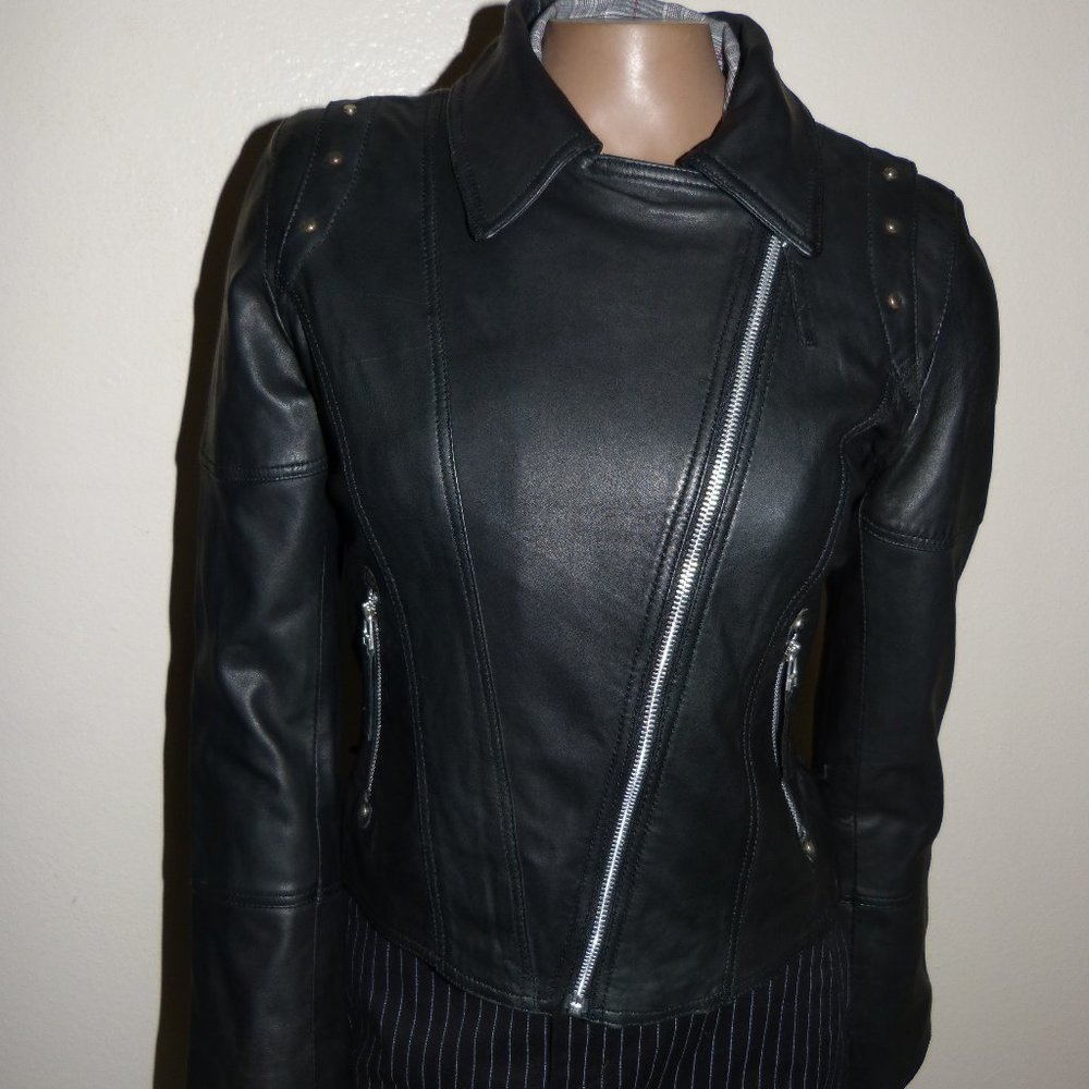 SCULLY LAMB LEATHER JACKET SZ S